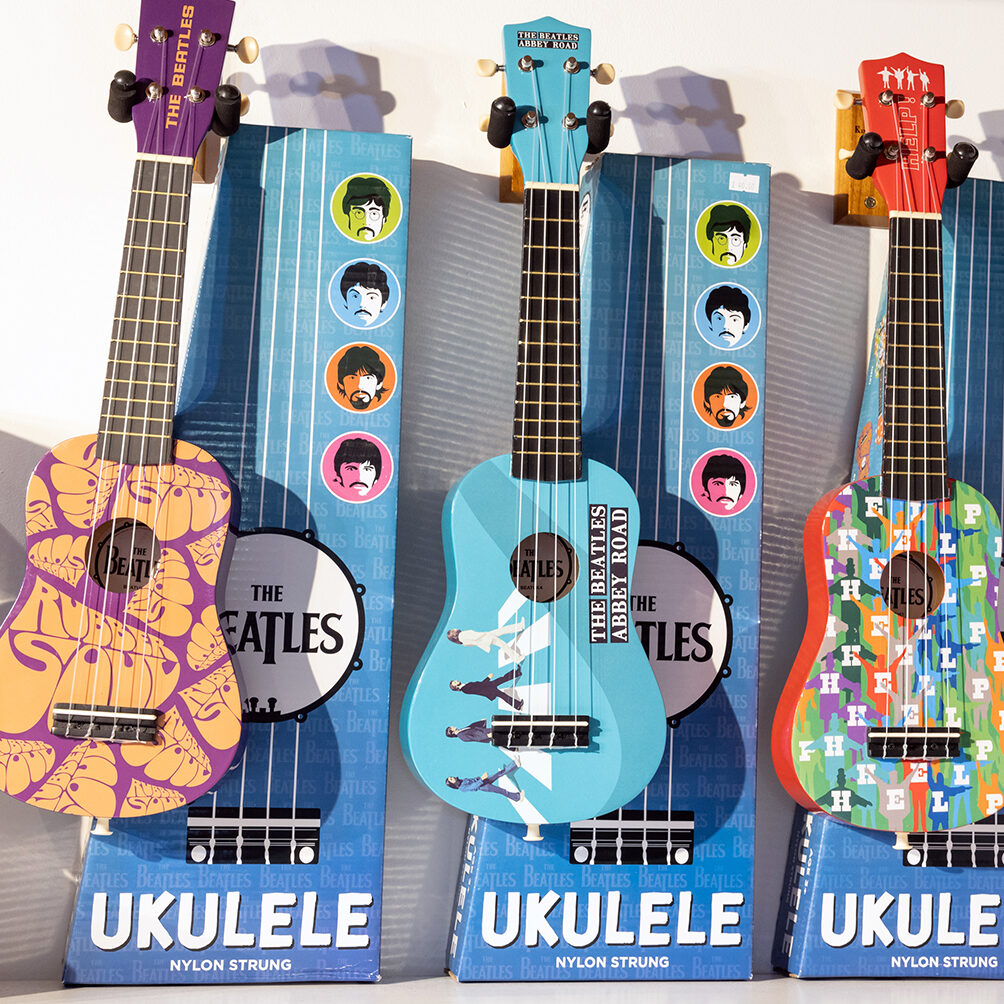 beatles ukulele in the fab4 store, liverpool
