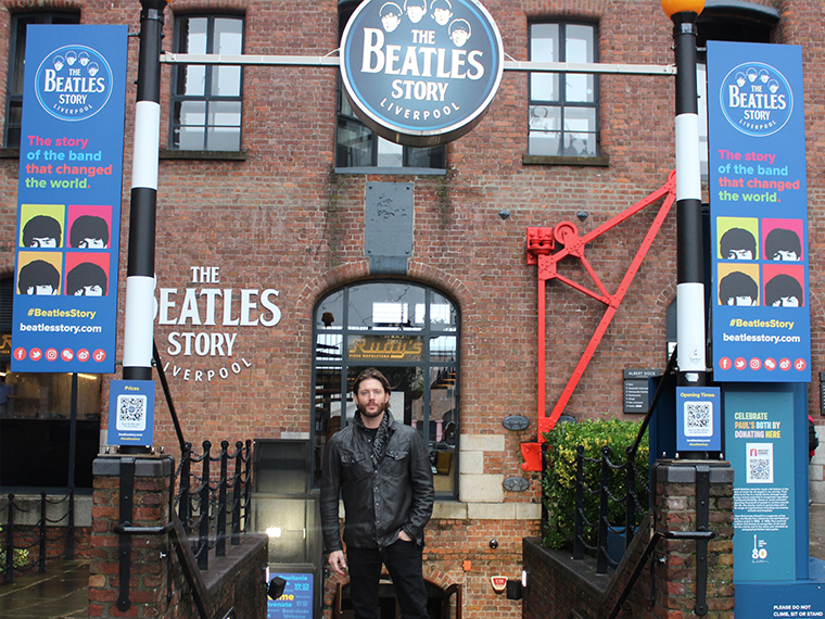 Jensen Ackles visits The Beatles Story Museum Liverpool
