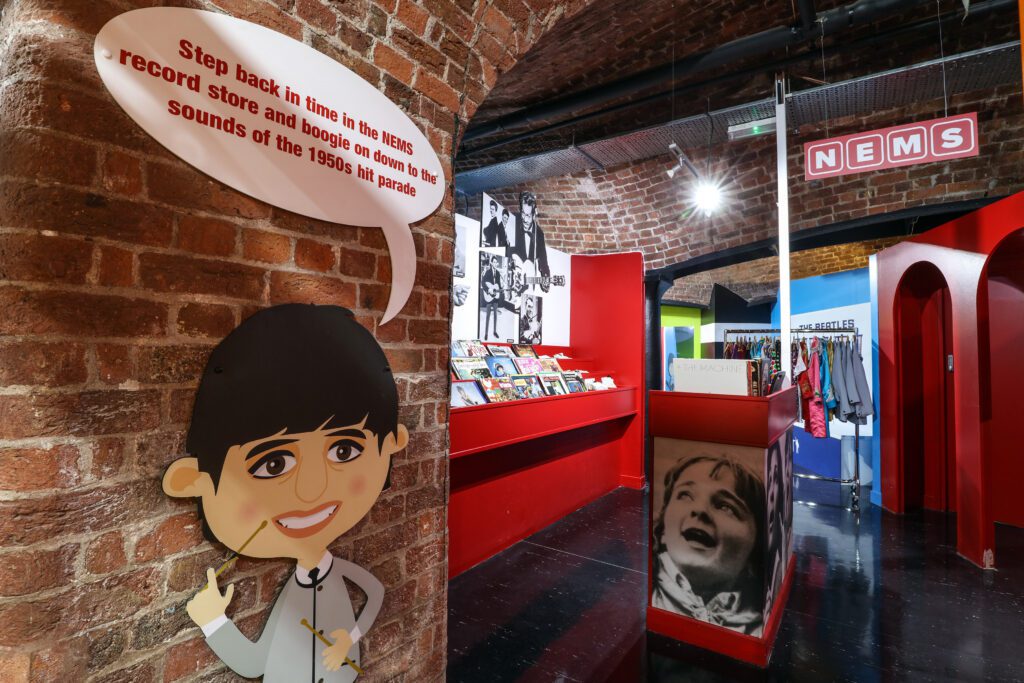 Discovery Zone NEMS replica room at The Beatles Story Museum in Liverpool
