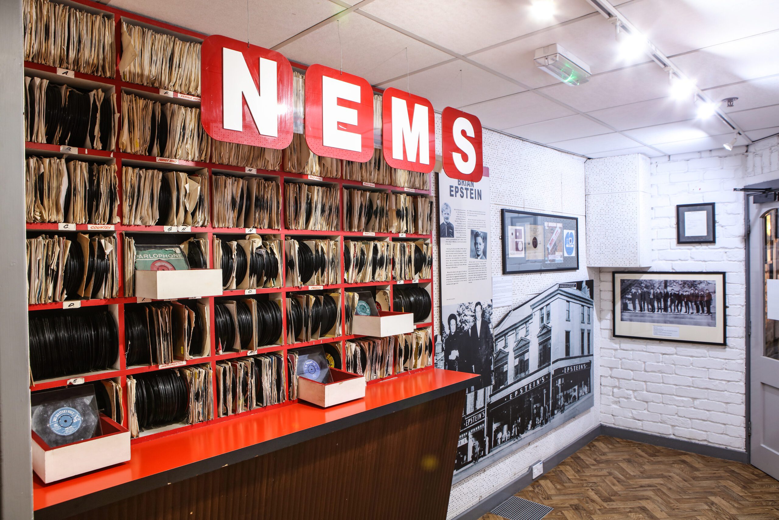Replica of the Epstein family’s record shop NEMS at The Beatles Story