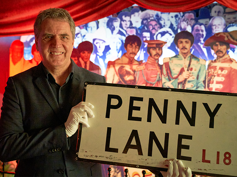 Penny Lane sign on display at The Beatles Story Museum Liverpool