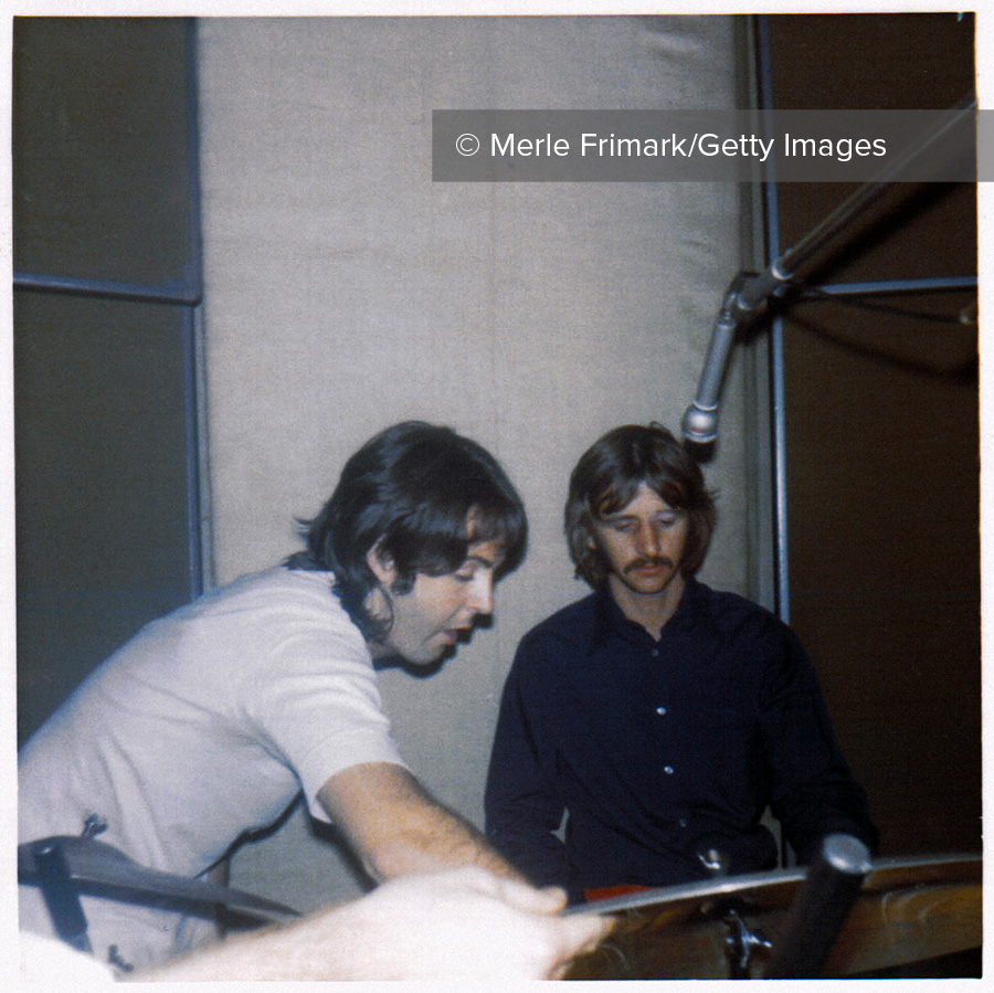 Paul and Ringo at EMI Studios July 1969. Photo Merle Frimark Getty Images