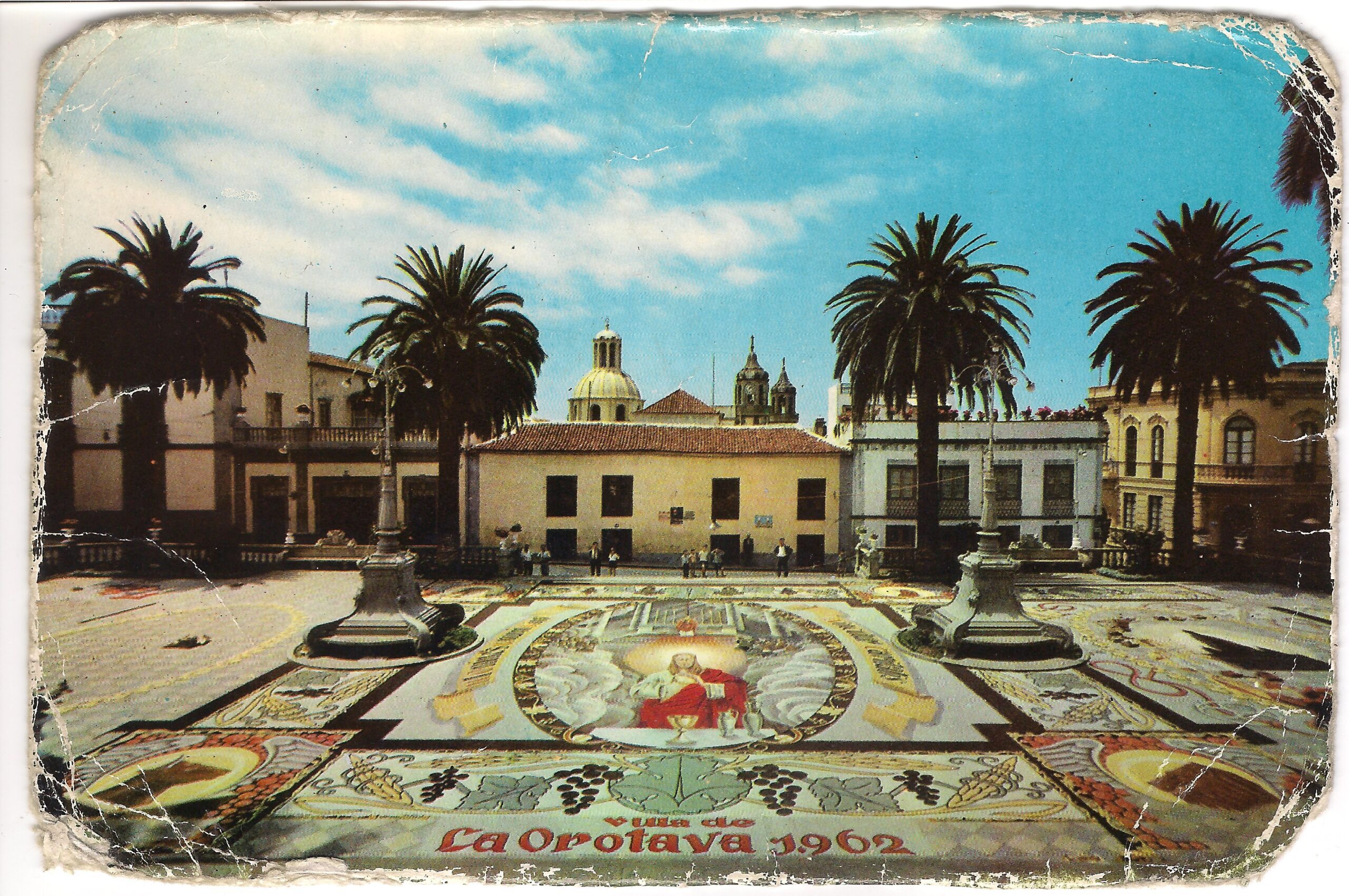 a postcard sent to bernadette from geortge harrison in tenerife, in nineteen sixty three