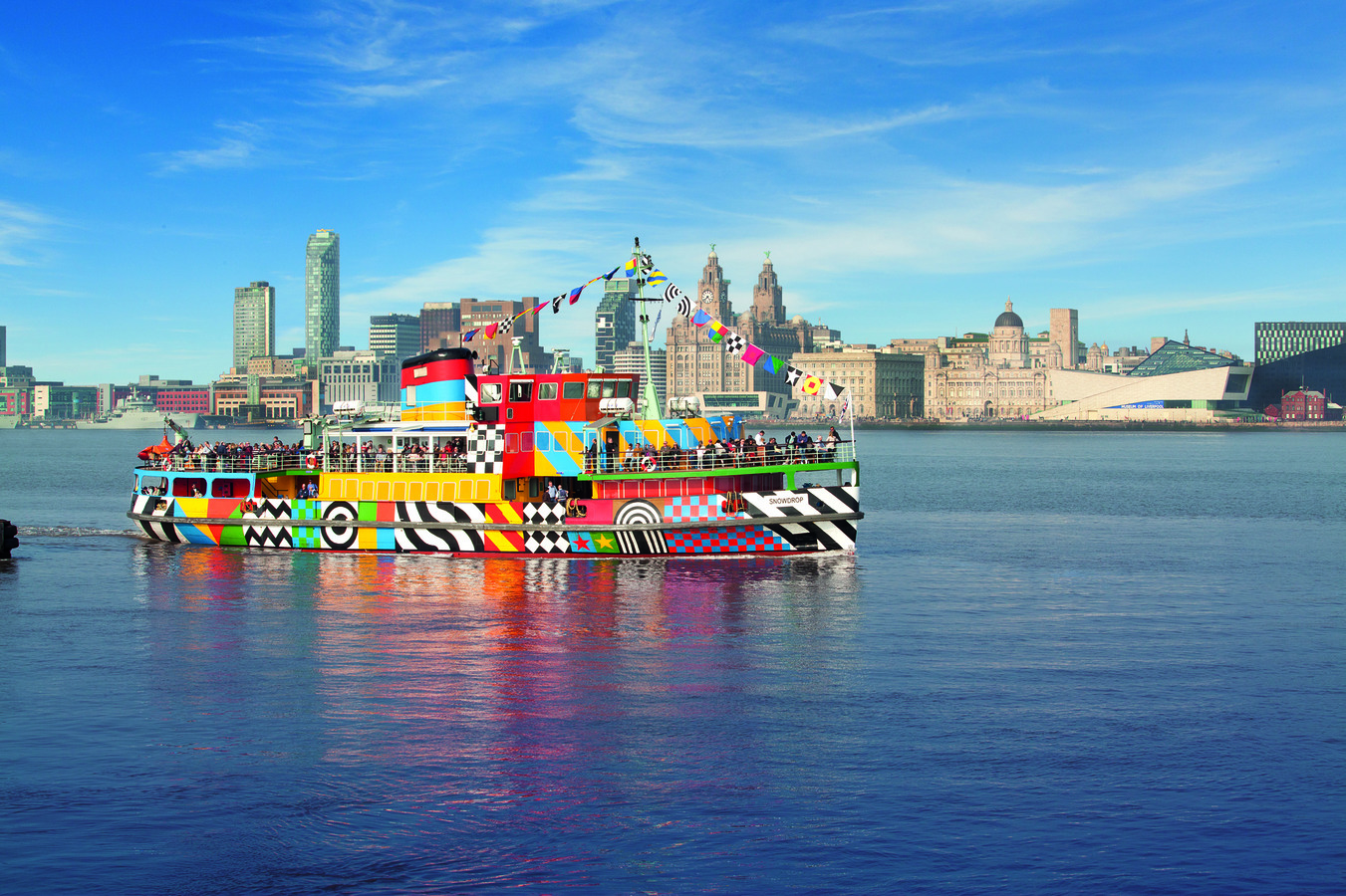 Dazzle Ferry on River Mersey Liverpool