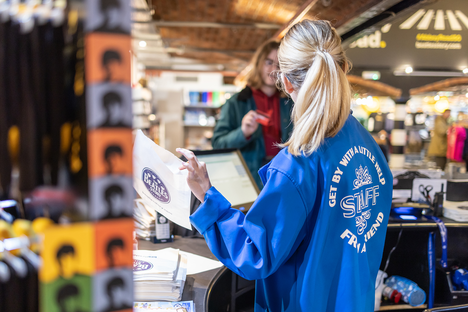 The Beatles Story Fab4 Store staff