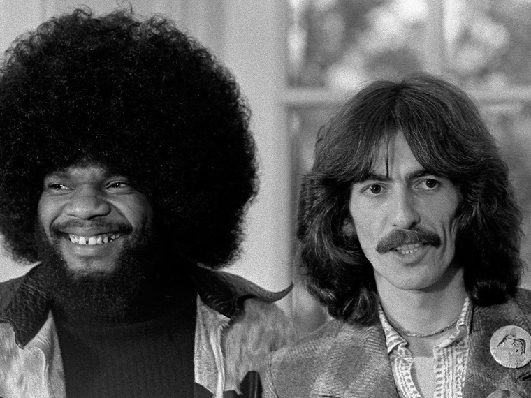Billy Preston pictured with George Harrison in 1974