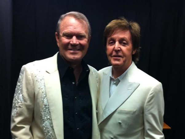 Paul McCartney and Glen Campbell at the 2012 Grammy Awards