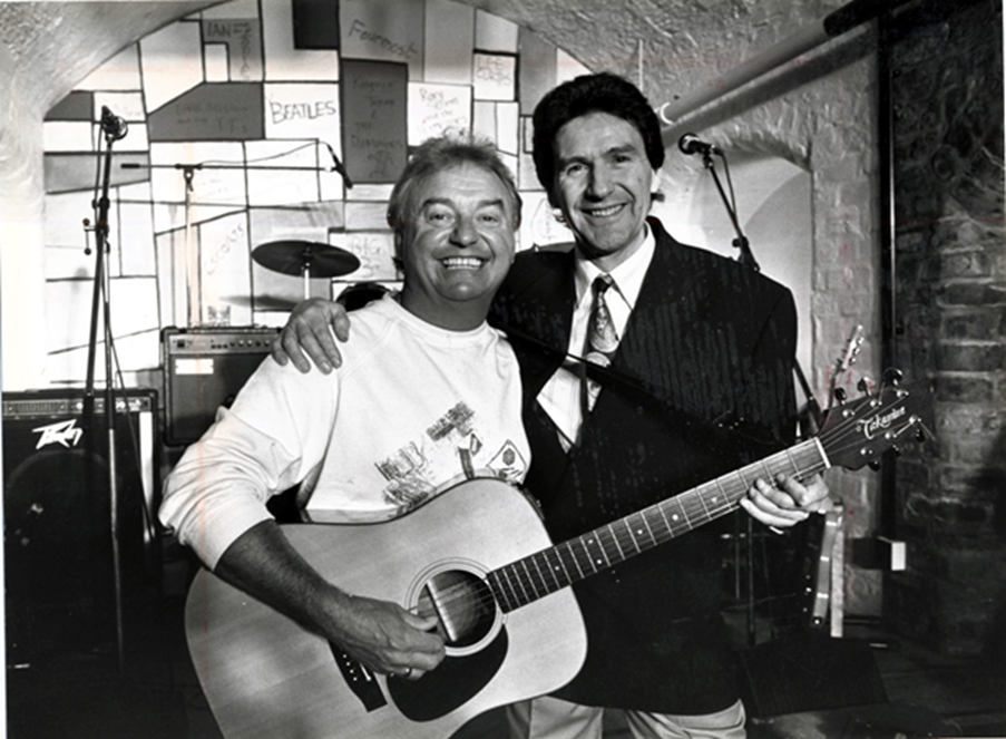 Gerry and Mike Burns at The Beatles Story on preview day on May 1st 1990