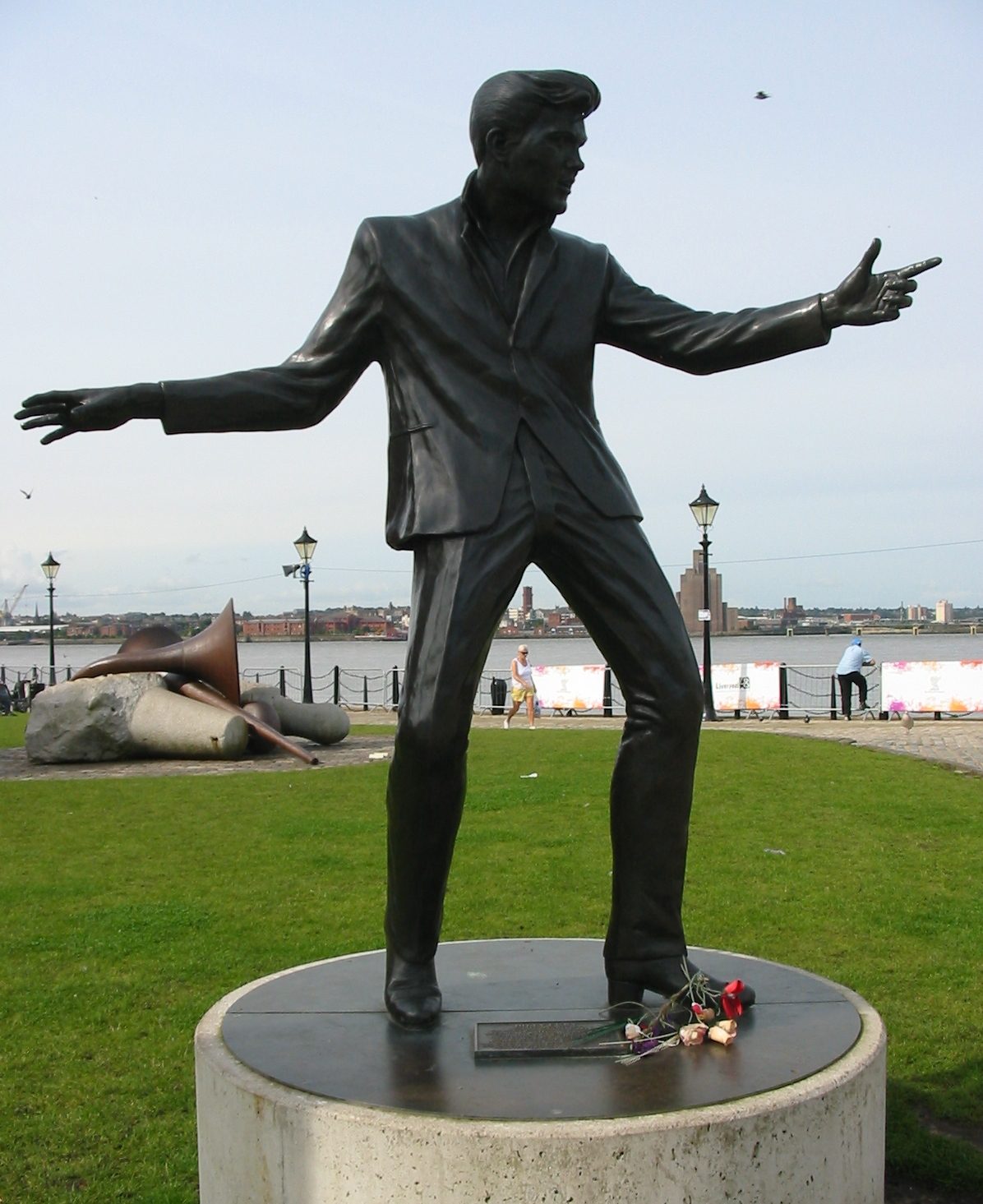Billy Fury statue at the Royal Albert Dock, Liverpool.