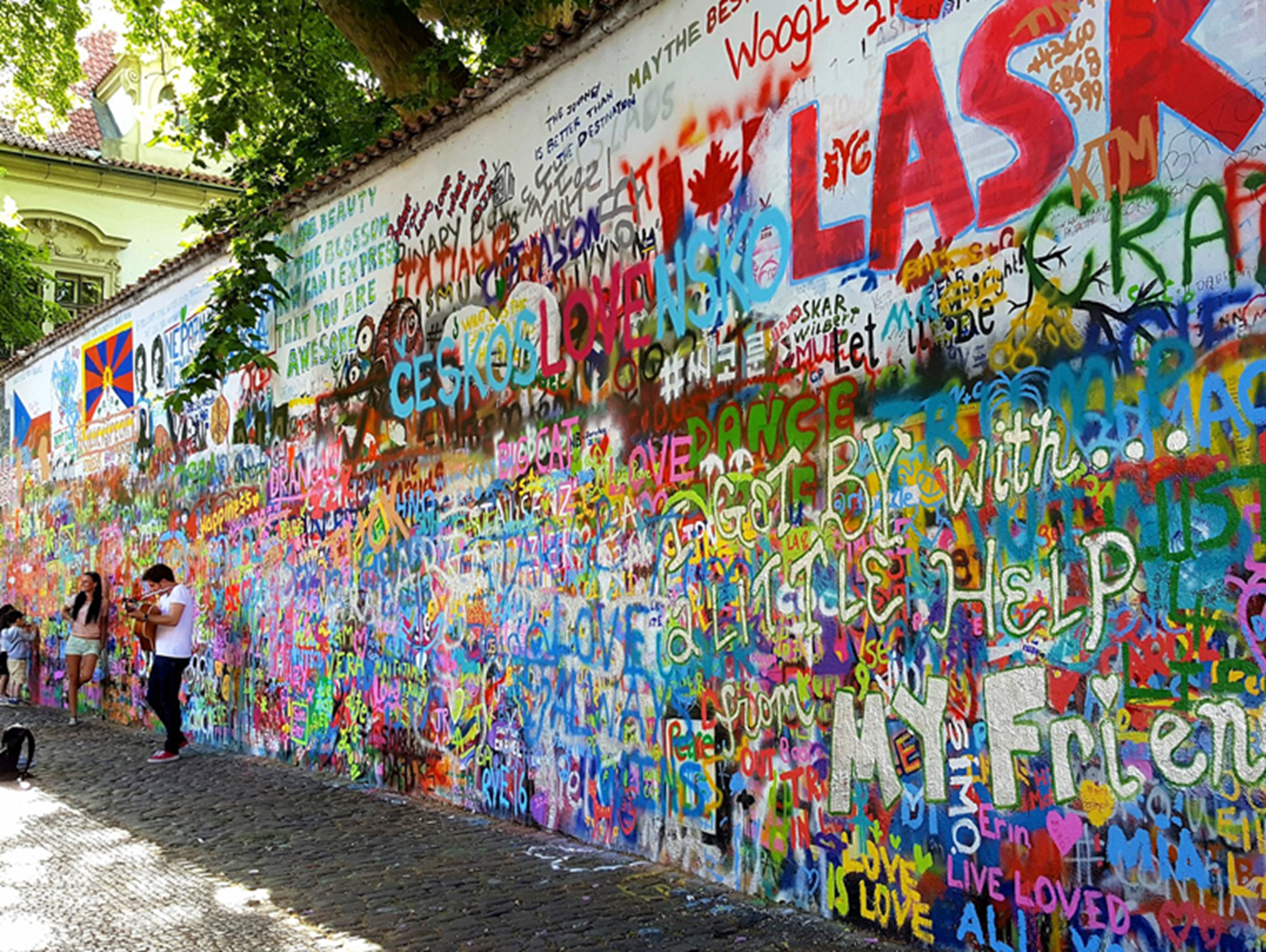 Lennon Wall in Prague, Czechia