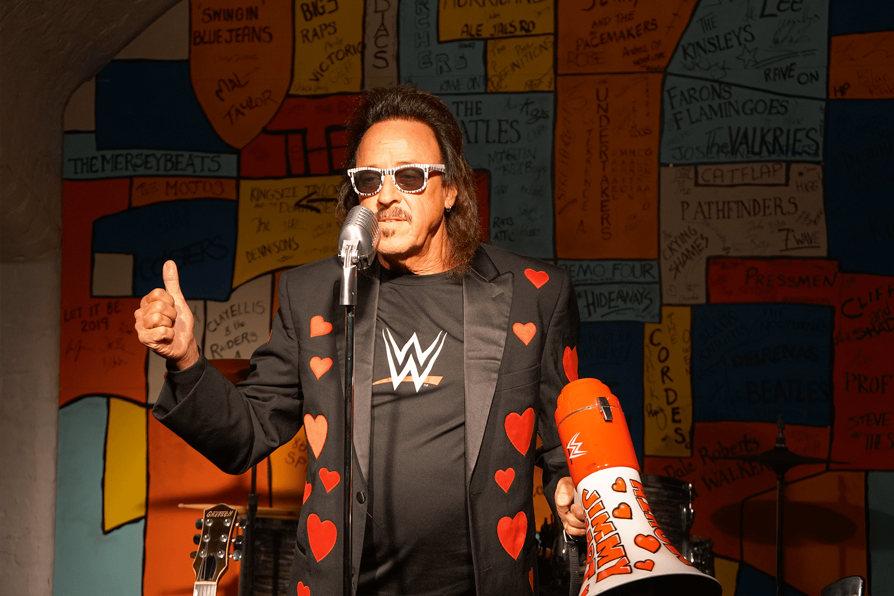 WWE legend Jimmy Hart visits The Beatles Story