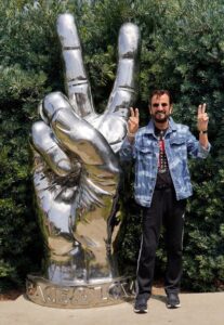 Ringo Starr peace and love sculpture