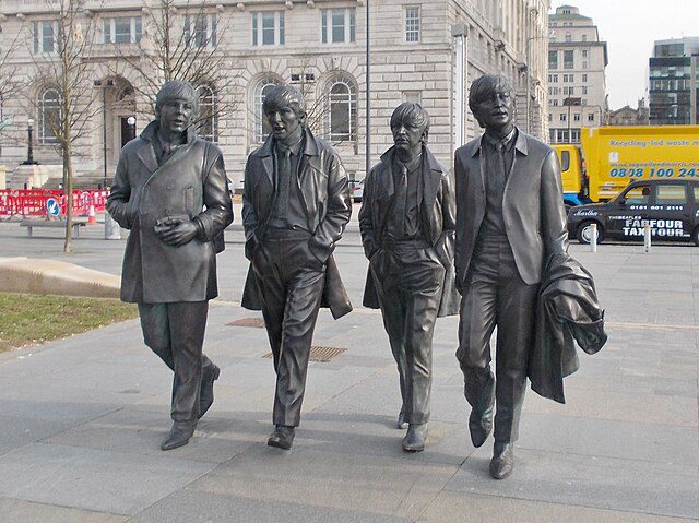 The Beatles Statue at The Pier Head, Liverpool