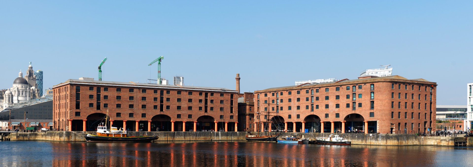 The stunning waterfront at the Royal Albert Dock.